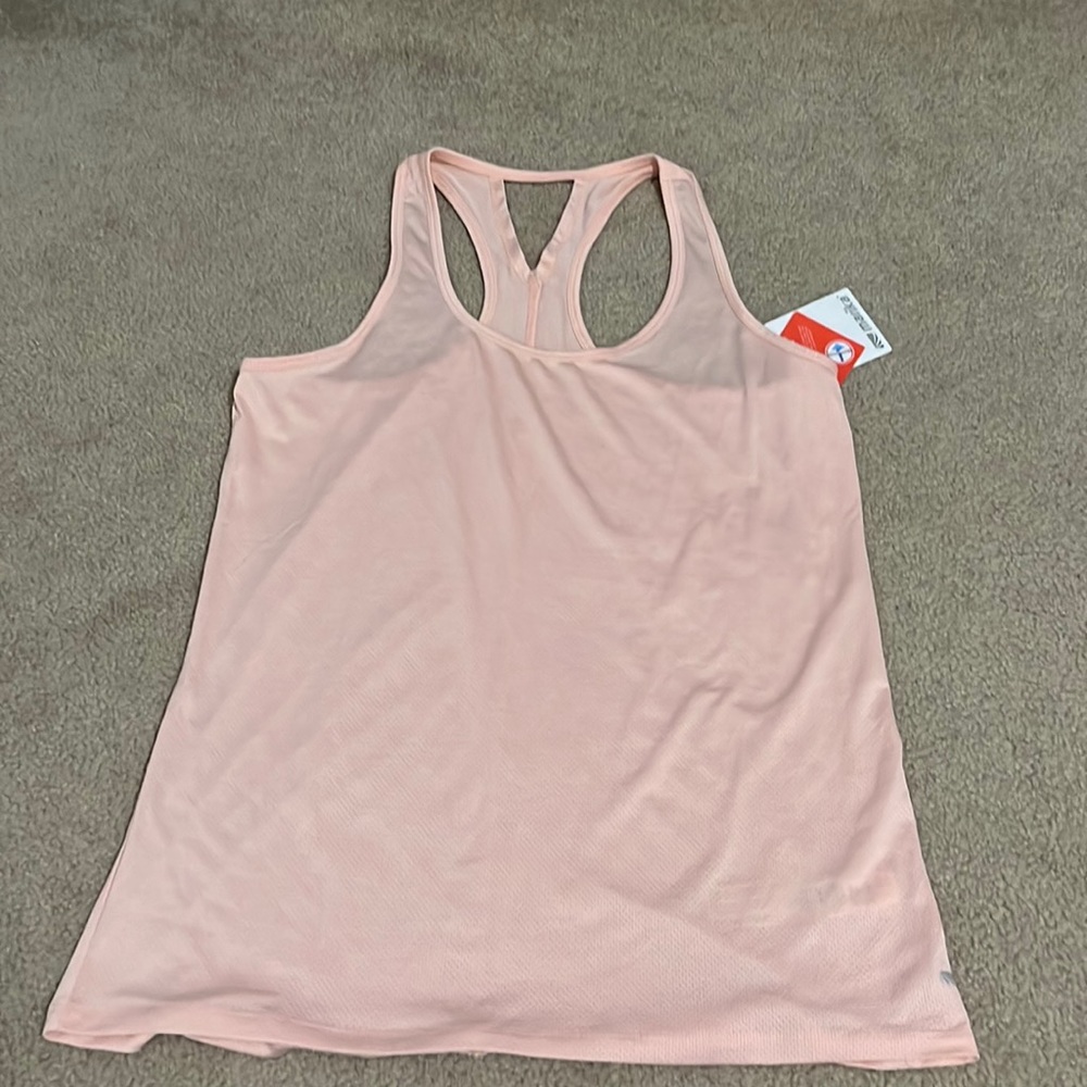Marika Size M Medium pale pink racer back tank work out running